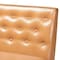 Baxton Studio Riordan Mid-Century Tan Faux Leather and Walnut Brown Finished Wood 2-PC Dining Nook Banquette Set 186-11361-Zoro - alternate 3